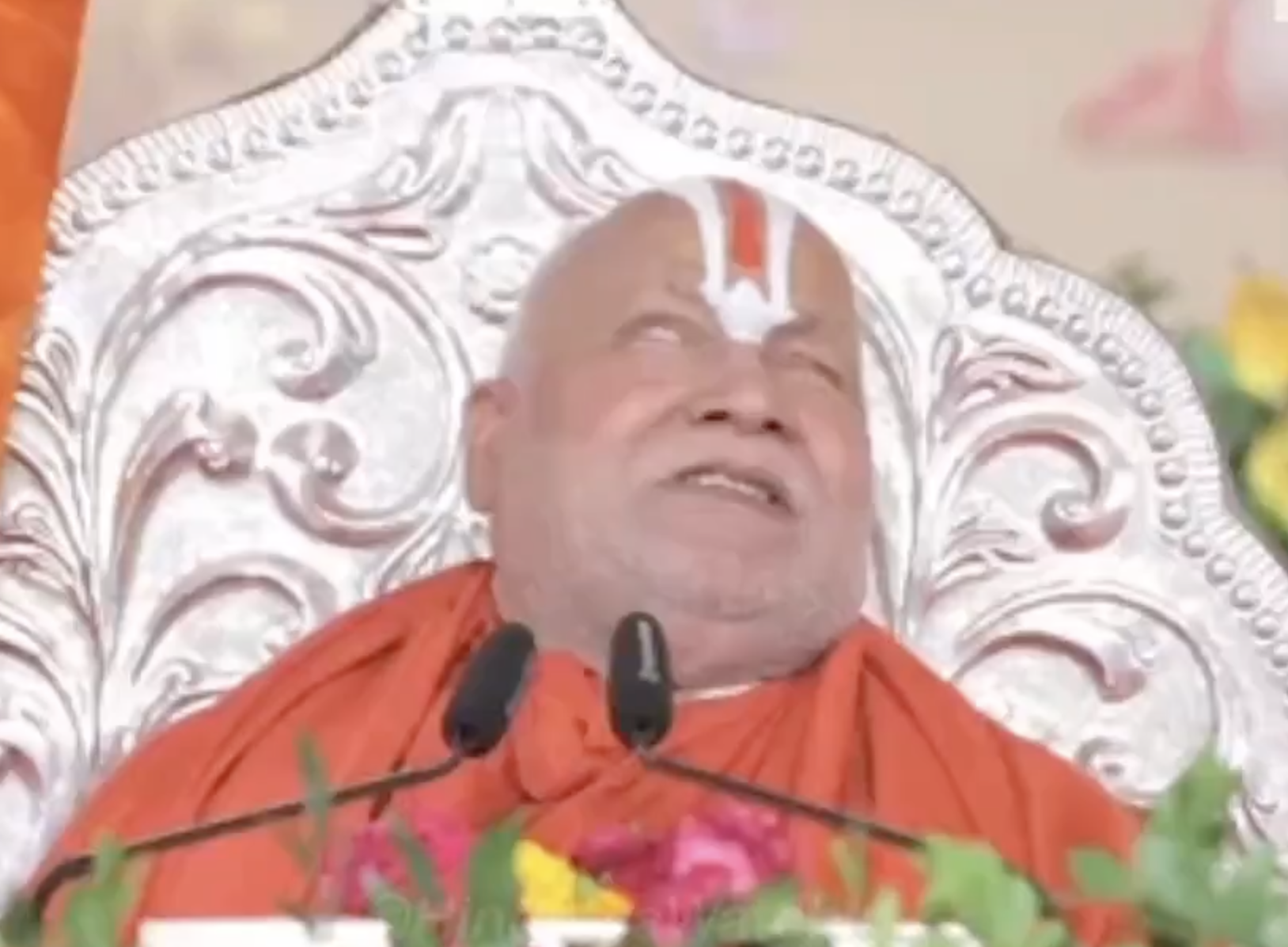 In Aligarh, Swami Rambhadracharya Makes Incestuous Claims About Muslims and Promotes “Love Jihad”